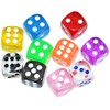 SmartDealsPro 10-Pack D6 Six Sided 16mm Transparent Dice Die for