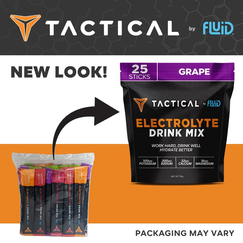 Fluid Tactical - 25 Count Electrolyte Powder | Grape |