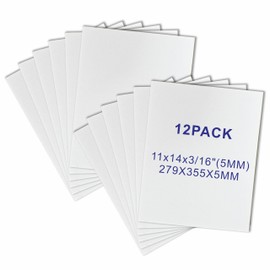 12 Pack Foam Core Board, ZJCEASER 11 x 14 Blank Foam, 3/16" Thickness White Poster Board Sign Board Craft Foam Sheet for Signboards, Projects, Arts and Crafts, Framing, Display