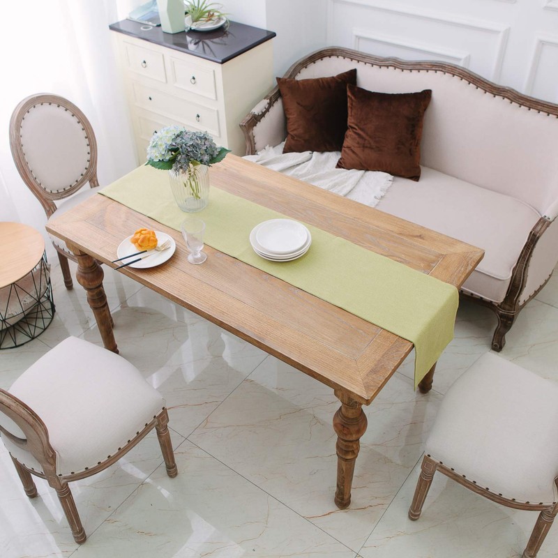 Soft Caddice Faux Linen 2 Side Table Runner, eco-Friendly Fabric