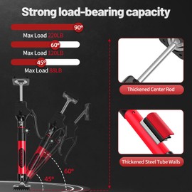 Cabinet Jacks for Installing Cabinets, Heavy-Duty 15.8"-23.6" Jack Rod, 220-lb Capacity Cabinet Installation Tools with Adjustable Non-Slip Pads, Third Hand Tool with Spring-Loaded Pins, 2 Packs