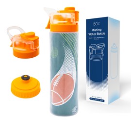 BOZ Pro 22 oz (650ml) Football-Themed Misting Water Bottle | Water Bottle with Spray Mist, Leak-Proof Sports Hydration Solution | Mist Water Bottle for Boys |Football Water Bottle for Active Kids