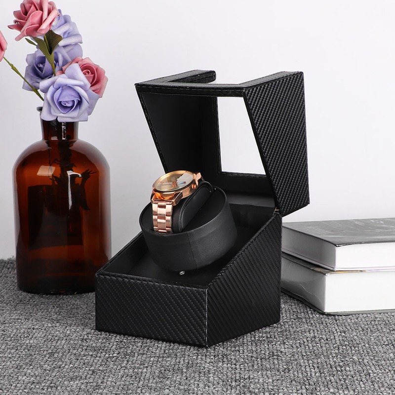 Single Automatic Watch Winder with Quiet Motor Wristwatch Display Case