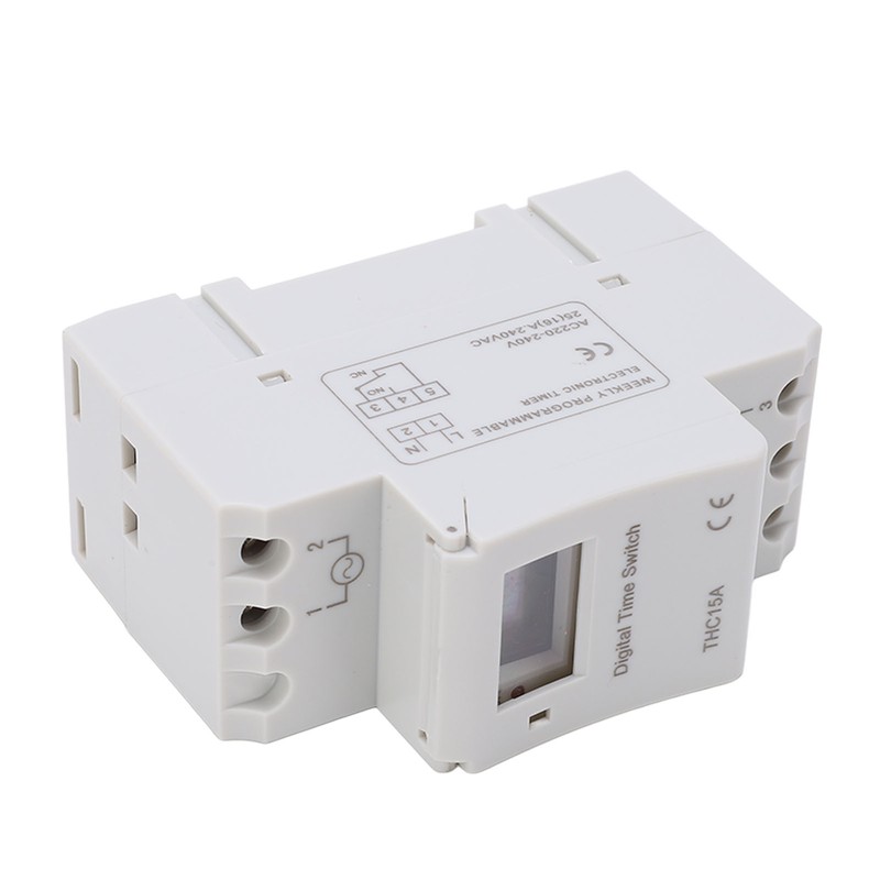 Digital Timer Switch LCD Programmable Weekly Rail Time Relay AC220‑240V