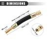 Motoforti Universal Car Flexible Dual Valve Stem Extender Pipe, Metal,