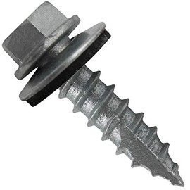 #14 Metal Roofing Screws: (250) Screws x 1" Galvanized Hex Head Sheet Metal Roof Screw. Self Starting Metal to Wood Sheet Metal Screws with EPDM Washer. for Corrugated Roofing