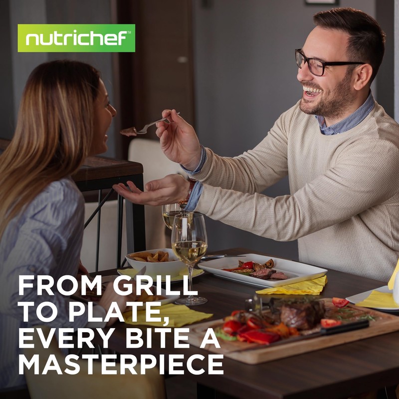 NutriChef 11’’ Nonstick Griddle & Grill Pan – Dishwasher Safe,