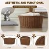 Hemobllo Corner Storage Basket, 90 Degree Triangle Organizer Bin for