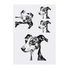 4 x 'Whippet Dog' Temporary Tattoos - Water Resistant, Skin-Safe,