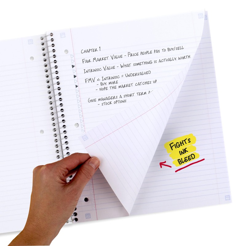 Five Star Spiral Notebook + Study App, 1 Subject, College