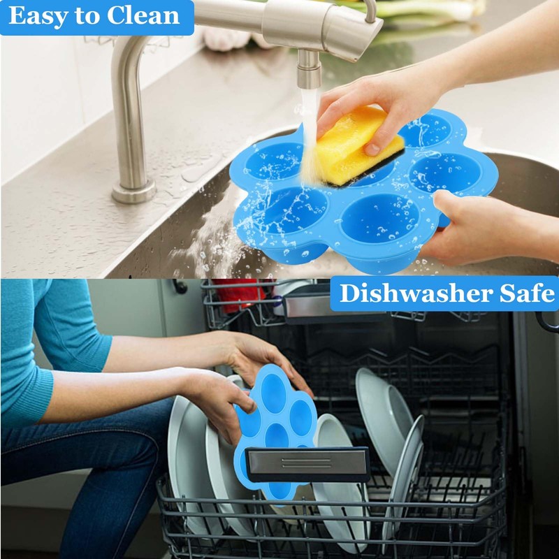 XANGNIER Silicone Air Fryer Egg bite Mold with Lid-Alternative to