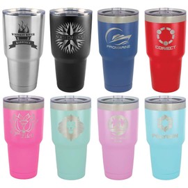 MOM OF AN ANGEL Engraved Black 30 oz Tumbler With Straw and Slide Top Lid | Stainless Steel Travel Mug | Compare To Yeti Rambler