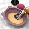 Makeup Puff & Brush Cleaning Pad Purple 3ea