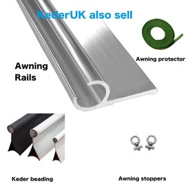 KederUk Awning Rail Piping 6.5 mm Double Flap + Solid PVC Core Keder Camping/Tent