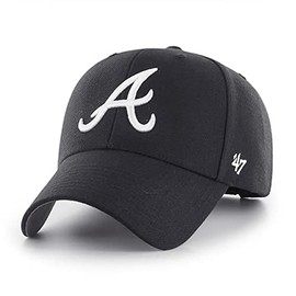 '47 Atlanta Braves MVP Adjustable Black Hat, One Size, Black, One size