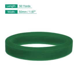 sourcing map 50 Yards Stiff Horsehair Braid 2 Inch Wide for Polyester Boning Sewing Wedding Dress Dance Formal Dress Accessories, Green