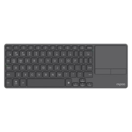 Rapoo E900T Portable Wireless Keyboard with Touchpad, Multi-Device HTPC Keyboard for PC-Connected TV/Tablet/Steam Deck/Gaming Console/Raspberry Pi/Mini PC - Support Touch Gestures for Windows & Mac