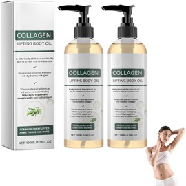 Aceite Corporal Reafirmante con ColáGeno, Aceite Masaje Reafirmante y Tensor, Aceite Corporal Hidratante para Después de la Ducha para Todo Tipo de Pieles (2PCS)