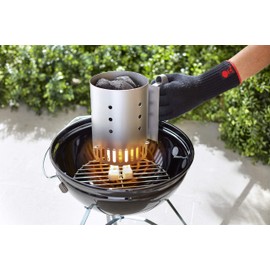Weber 7447 Barbecue Stove, BBQ, Grill, Rapid Fire Chimney Starter (Small), Chimney Effect, Fire Starter, Charcoal