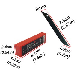 NBTOOL 100Pcs Utility Knife Blades 30 Degree 9mm Snap Off Blades,Art Knife Replacement Carbon Steel Blades for Arts,Crafts,Carton,Box,Paper and Window Tint Cutting