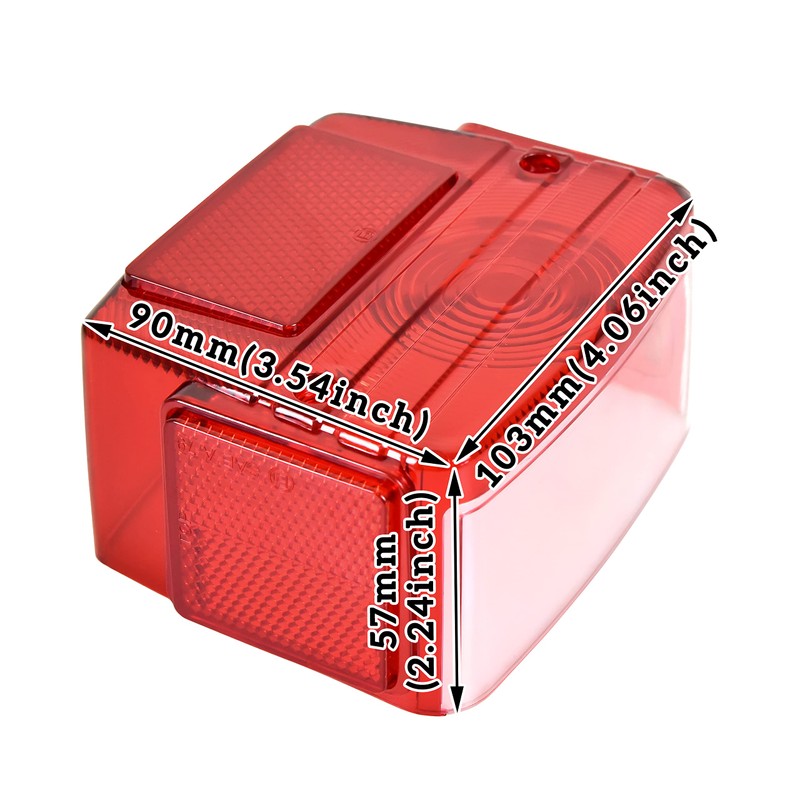 SAUTVS Red Tail Light Housing for Kawasaki Mule, Tail Lamp