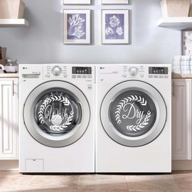 Vinyl Quote Me Laundry Washer Dryer Decal Sticker Decor - White, Wall Decal, Bubble Theme, Farmhouse Style, Laundry Room Decoration