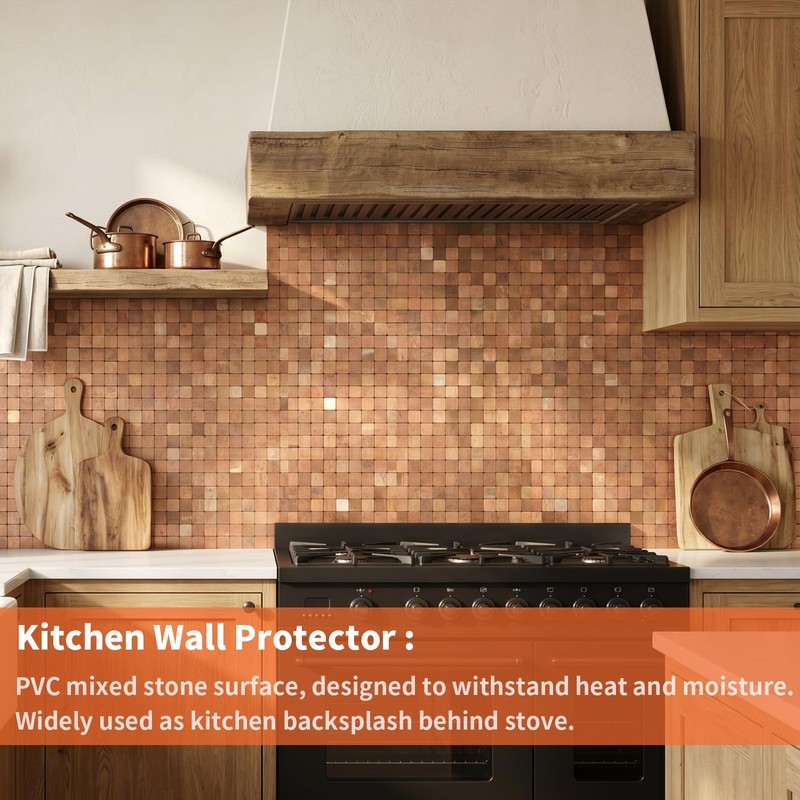 OYASIMI 10-Sheets Metallic Peel and Stick Backsplash Mosaic Tiles, Retro