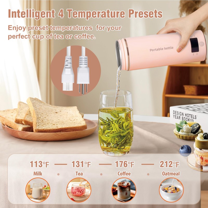Travel Electric Kettle Portable Mini Kettle,Small Hot Water Boiler with