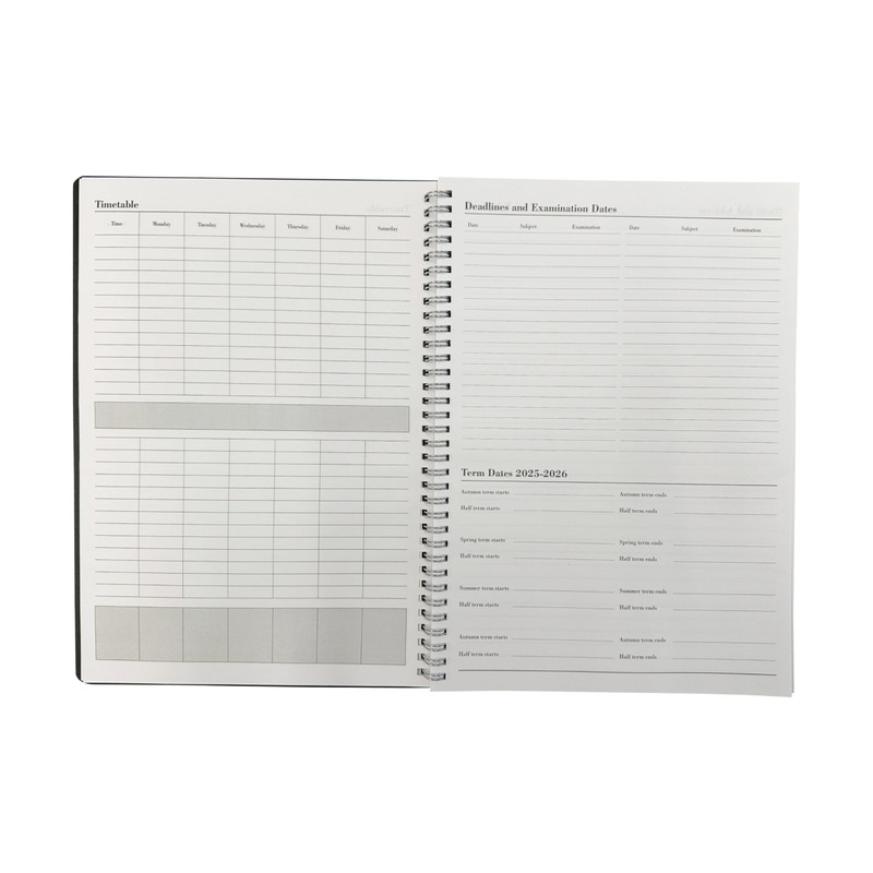 2025-2026 Diary A4 Wiro Bound Mid-Year Academic Week to View