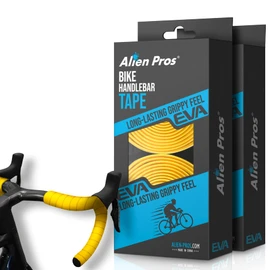 Alien Pros Bike Handlebar Tape EVA (Set of 4) Yellow - Enhance Your Bike Grip with These Bicycle Handle bar Tape - Wrap Your Bike for an Awesome Comfortable Ride (Set of 4, Yellow)