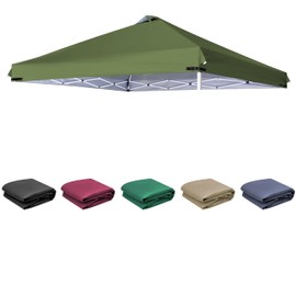 SCOCANOPY Replacement Top with Air Vent and Buckle for 10x10 Canopy Frame, Canopy Cover ONLY, (Olive Green)