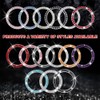PACLVIO 2PCS Car Bling Crystal Rhinestone Engine Start Ring Decals,