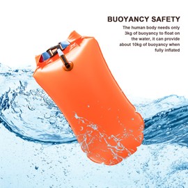 20L Swim Buoy, Swim Buoy with Storage for Kids and Adults, Waterproof Inflatable Dry Bag Swim Safety Float for Water Sports, Open Water Swimmers, Triathletes, Kayakers and Snorkelers