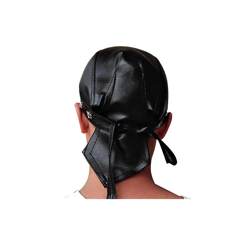 Faux Leather Biker Skull Cap Motorcycle Bandana Head Wrap Du