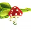 Unbranded Delightful MAGIC Mushroom Polka Dot Gold PEARL Red Enamel