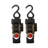 MOTO4U 2 Piece 1" x 6' Bolt-On Retractable Ratcheting Tie-Down