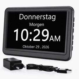 Rocam Digital Alarm Clock, Dementia Watch, Seniors, Digital Clock Day Clock with Date