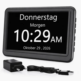 Rocam Digital Alarm Clock, Dementia Watch, Seniors, Digital Clock Day Clock with Date