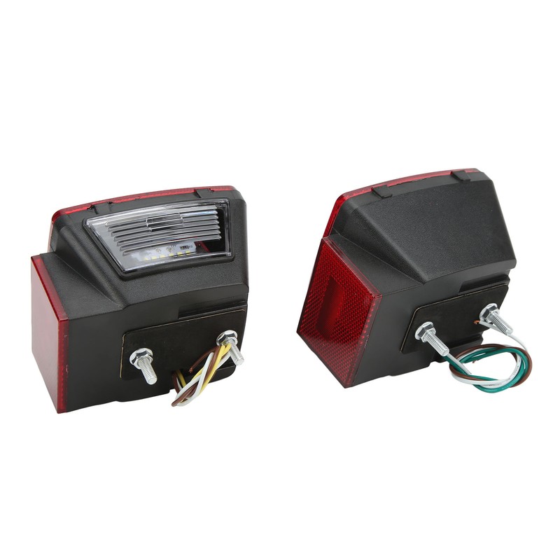 Pair LED Square Lights 12V Trailer Tail Brake Lamp High