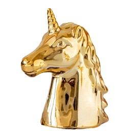 Queen-b Piggy Bank Unicorn Piggy Bank Interior Figurine Object Decorative Decorative Creative Birthday Present Gift Celebration (Gold)