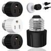 Light Socket to Plug Adapter, Convert Light Bulb Socket to