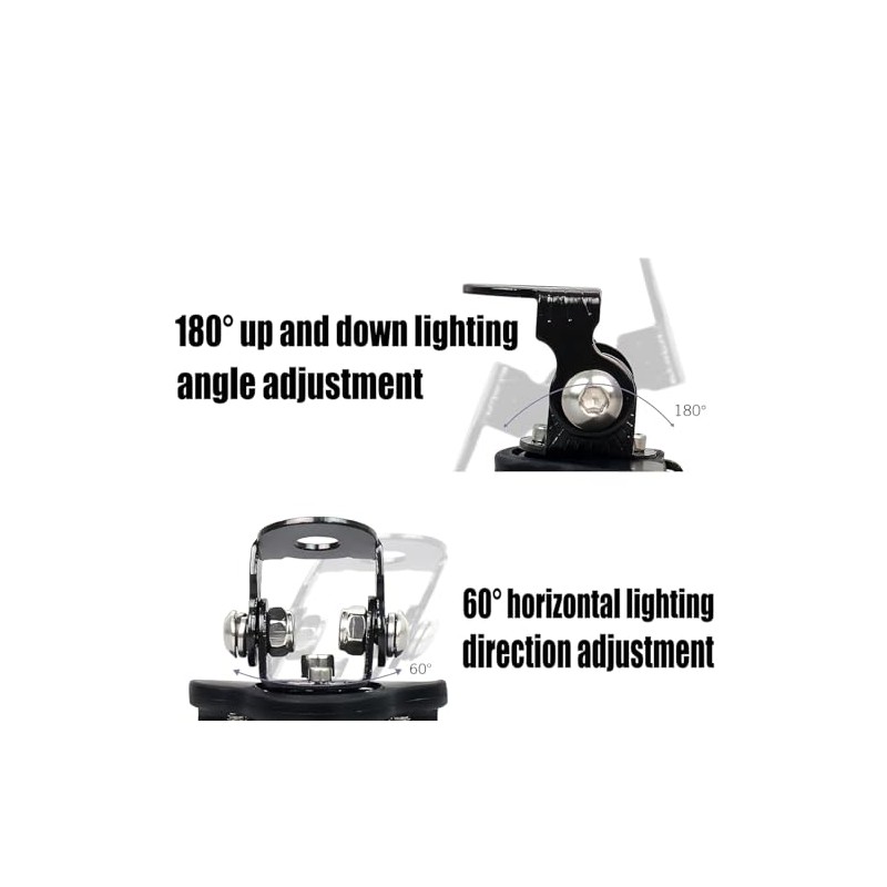 Car Work Light Holder 2 Pieces, Universal Adjustable Hood Mount,