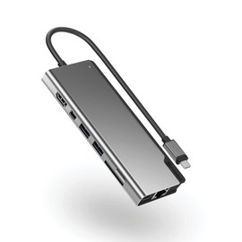 ALOGIC USB-C 4K Dual Display Dock; 100W Power Delivery; 2x USB-A; USB-C; HDMI; Mini DisplayPort; Ethernet; SD & micro-SD card reader; 8-in-1 Ultra Dock Plus Gen 2.