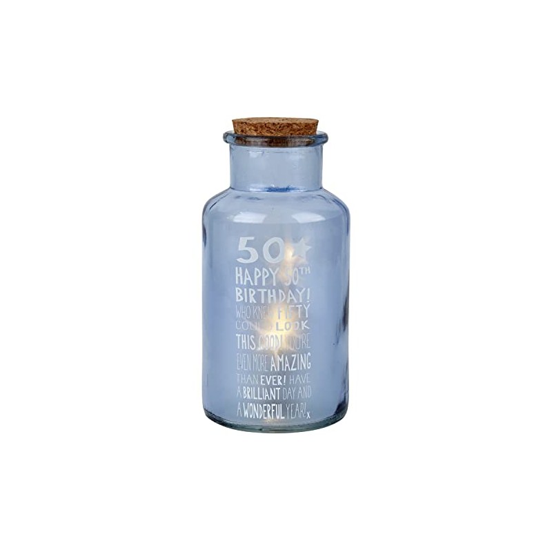 Message of Love Light Up Jar 50th Birthday Unisex |