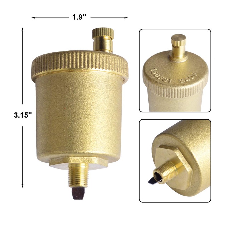 Hydro Master Automatic Air Vent Valve 1/8 Inch Brass