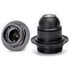E27 Half Thread Black Plastic Self Locking Lamp Holder