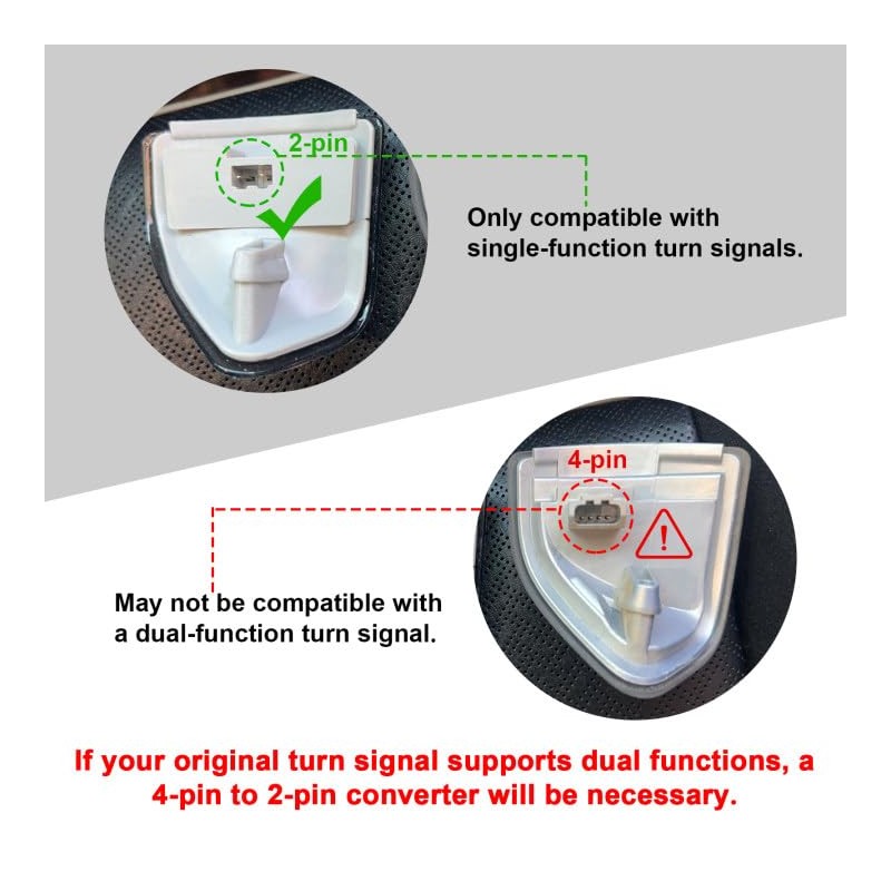 Kojem Side Mirror Turn Signal Lights Compatible with 2010-2018 Dodge