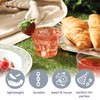MATANA 30 Clear Hard Plastic Cups, Tumblers with Silver Glitter