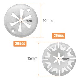 XPOOP 40 Pcs Heat Shield Clips, Silver Car Heat Shield Clips, Heat Shield Fixing Clips for Automobile, Underbody Heat Shield Fasteners, Exhaust Heat Shield Clips, Car Exhaust Heat Shield Clips