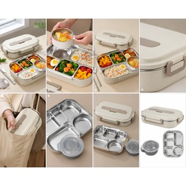 304 Stainless Steel Lunch Box for Work & School – Sealed Portable Food Container for Daily Meals and Travel